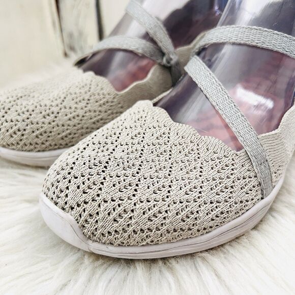 Skechers Air Cooled Light Gray Memory Foam Lightweight Lacy Walking Shoes Size 8 - Picture 2 of 8